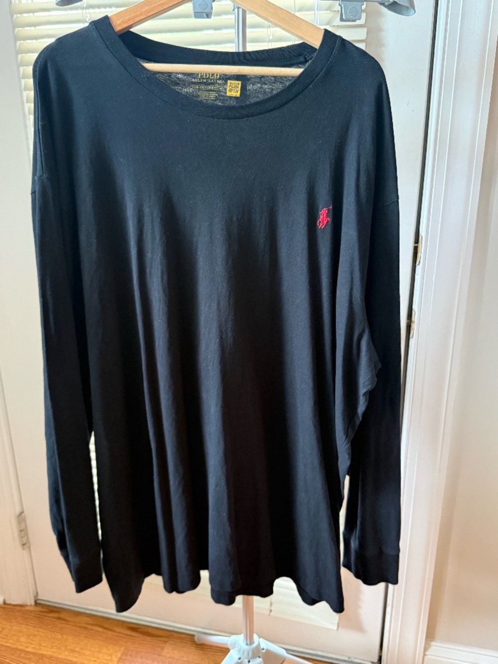 Polo Ralph Lauren Black Long Sleeve T-Shirt Red Pony Logo Men’s 3XB Big